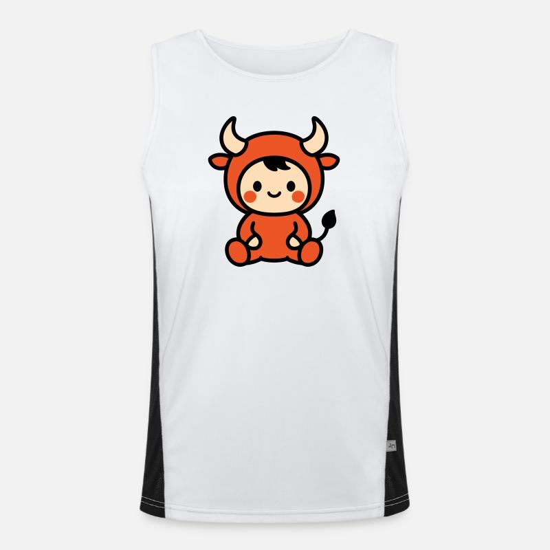 Cute Astro Taurus Funktionelles Kontrast-Tank Top für Männer 