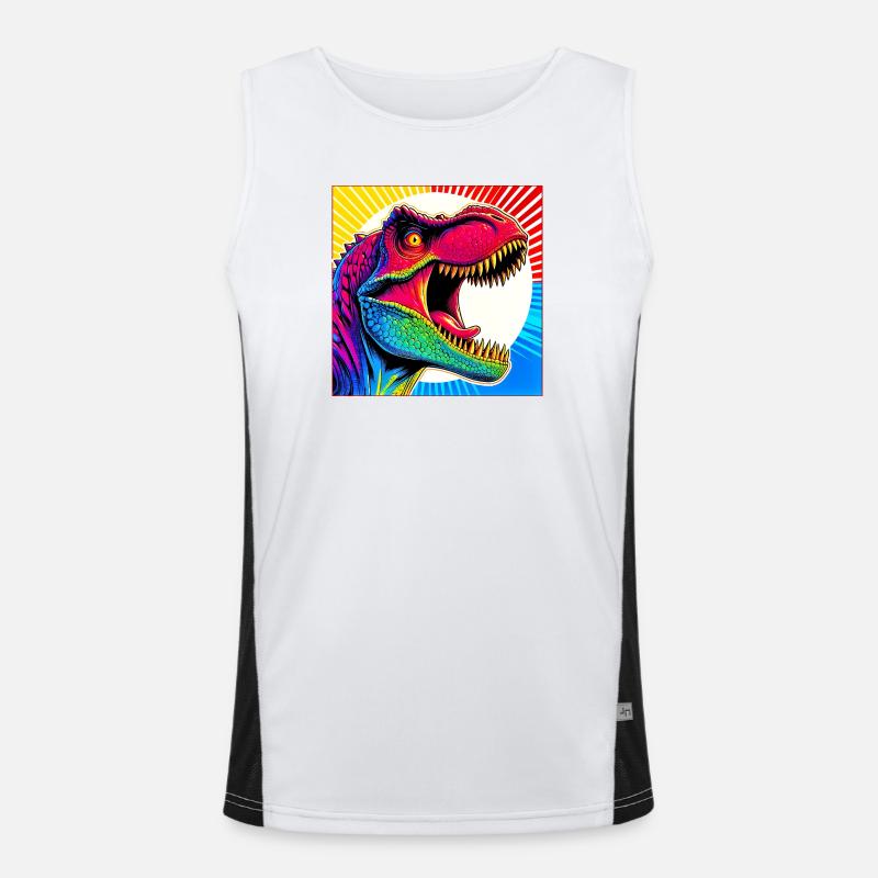 dinosaur Men's Functional Contrast Tank Top 