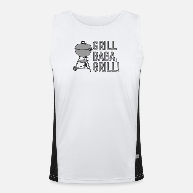 Grill baba, grilll! Funktionelles Kontrast-Tank Top für Männer 
