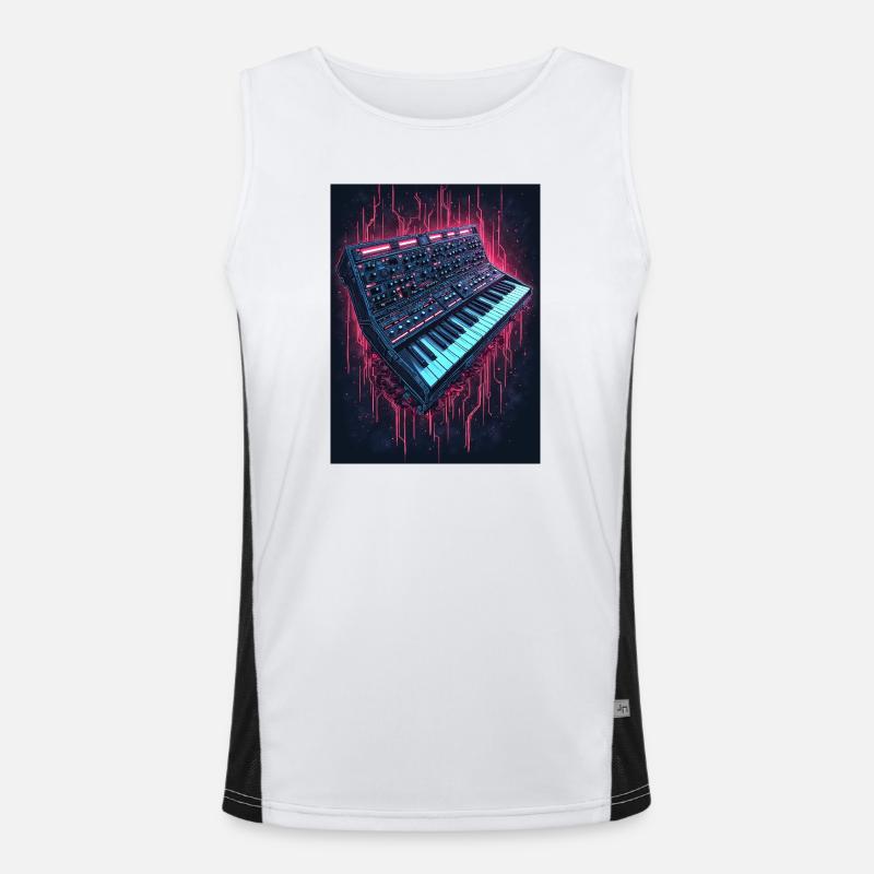 Conception musicale de synthétiseur de néon Débardeur respirant contrasté Homme 