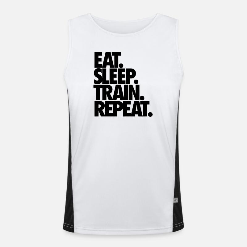 Eat Sleep Train Repeat Men's Functional Contrast Tank Top 