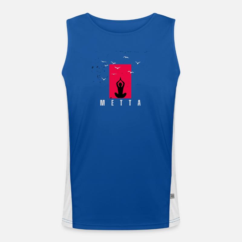 Metta Meditation Funktionelles Kontrast-Tank Top für Männer 