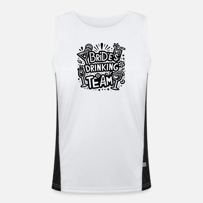 Bride's Drinking Team Men's Functional Contrast Tank Top 