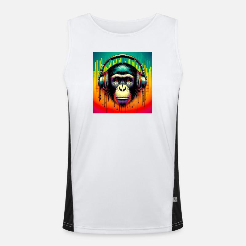 Schimpansen-Affe Funktionelles Kontrast-Tank Top für Männer 