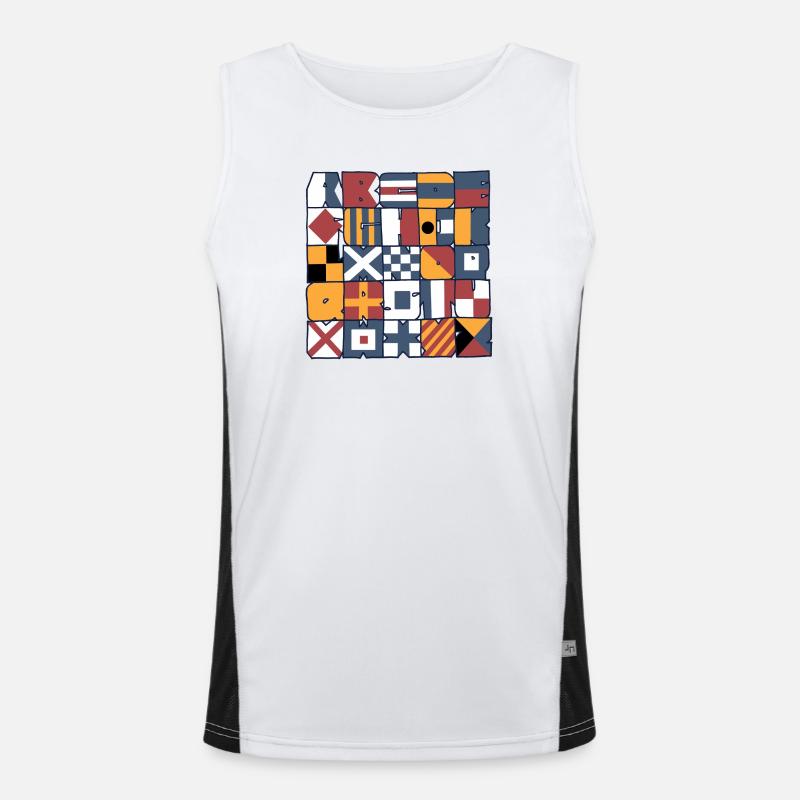 Nautical flags Men's Functional Contrast Tank Top 