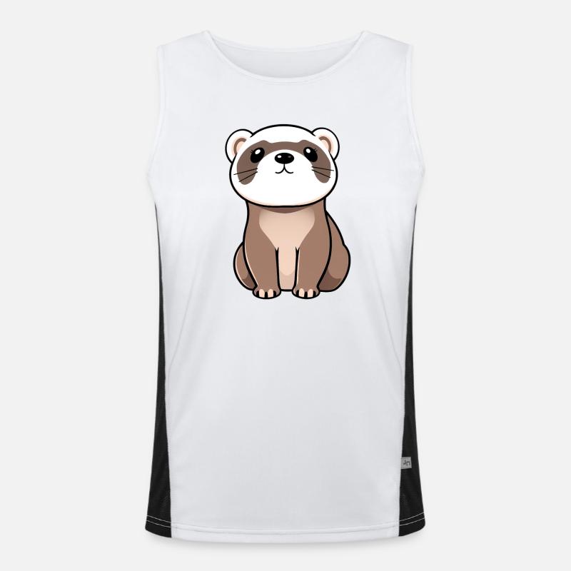 Frettchen Funktionelles Kontrast-Tank Top für Männer 