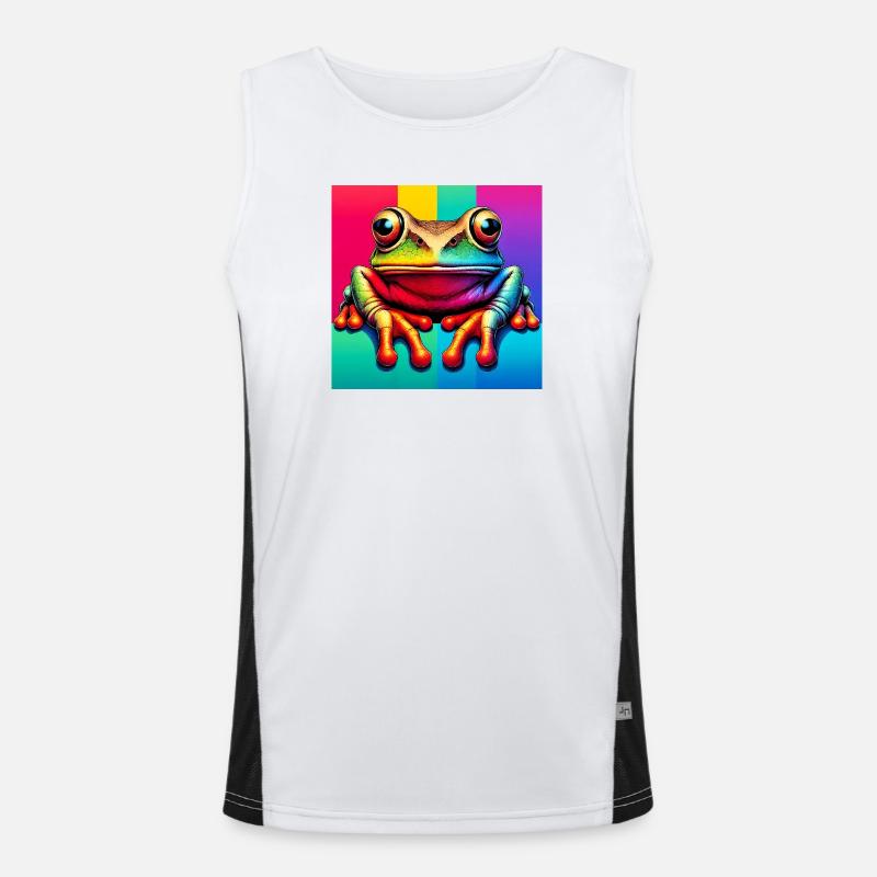 Frosch Funktionelles Kontrast-Tank Top für Männer 