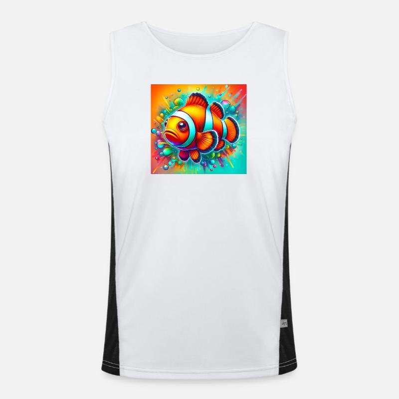 Clownfisch Funktionelles Kontrast-Tank Top für Männer 
