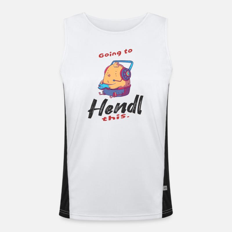 Küken mit Gaming-Accessoires Funktionelles Kontrast-Tank Top für Männer 