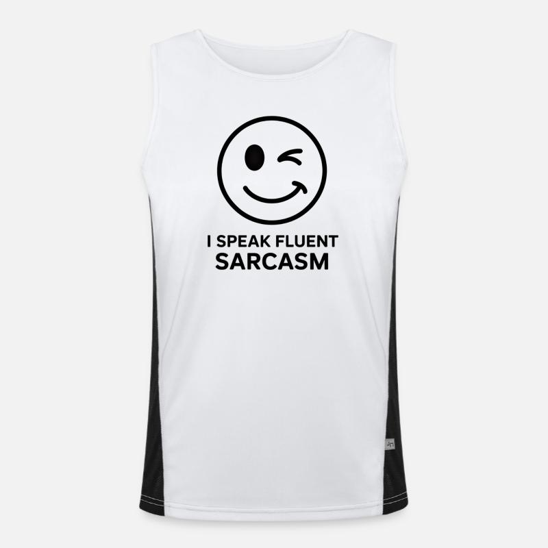 Clignotants expressifs et sarcasme Design Débardeur respirant contrasté Homme 