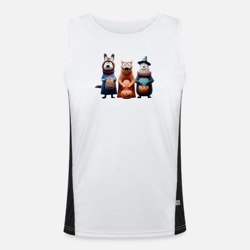 Halloween Squad – Süßes oder Saures Wooligans Funktionelles Kontrast-Tank Top für Männer 