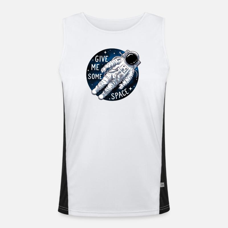 Space Astronaut Funny Saying Men's Functional Contrast Tank Top 