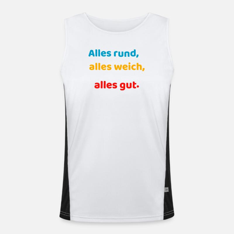 Everything round, everything soft, everything good. - Men's Functional Contrast Tank Top  - white/black