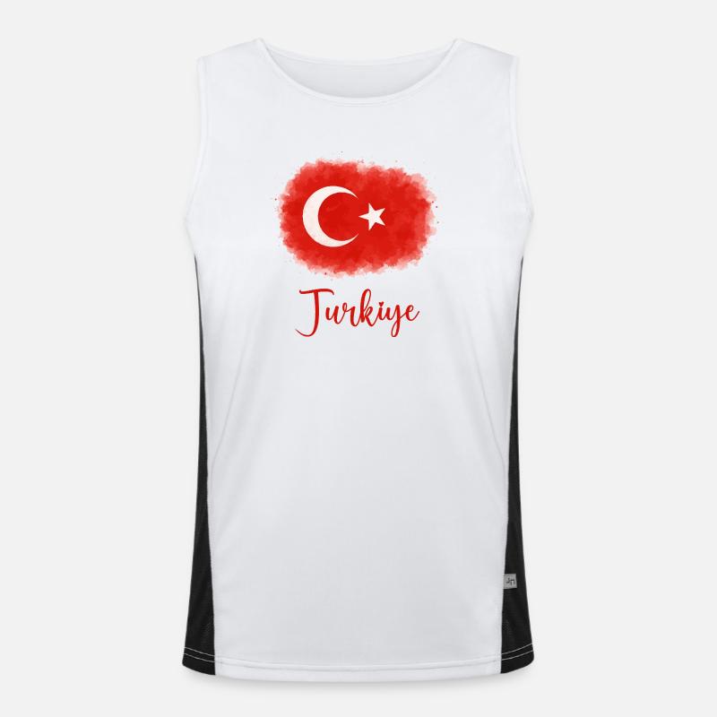 Drapeau de la Turquie Débardeur respirant contrasté Homme 