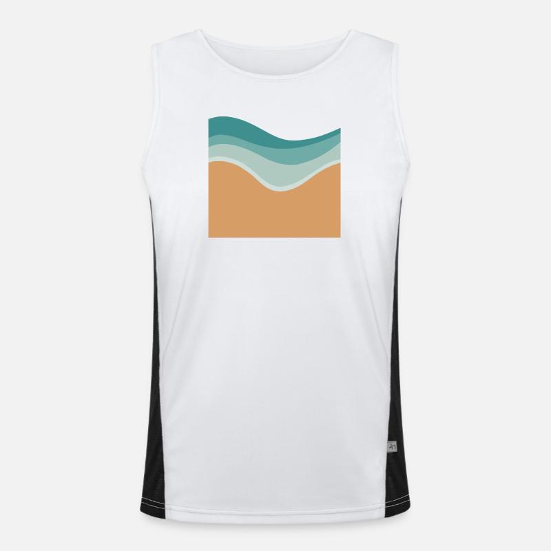 Minimal beach Men's Functional Contrast Tank Top 