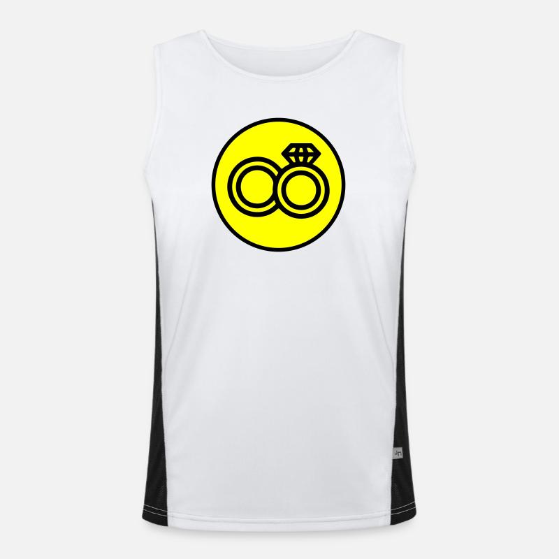 Wedding Rings Wedding Icon Men's Functional Contrast Tank Top 