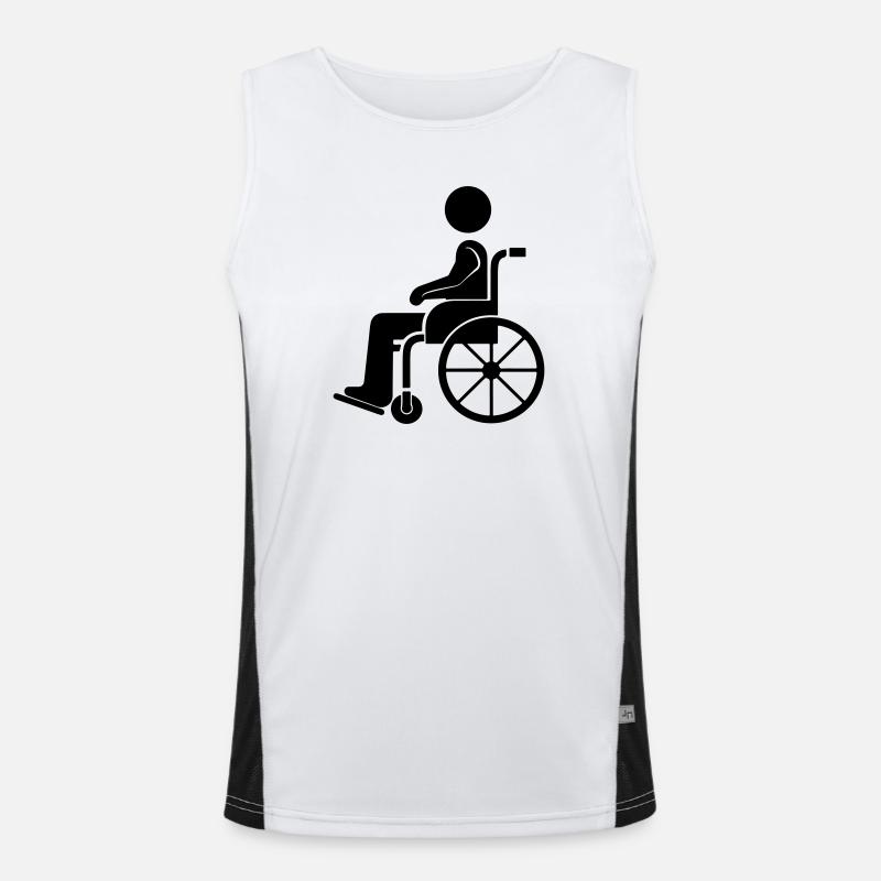 Icône du fauteuil roulant Débardeur respirant contrasté Homme 