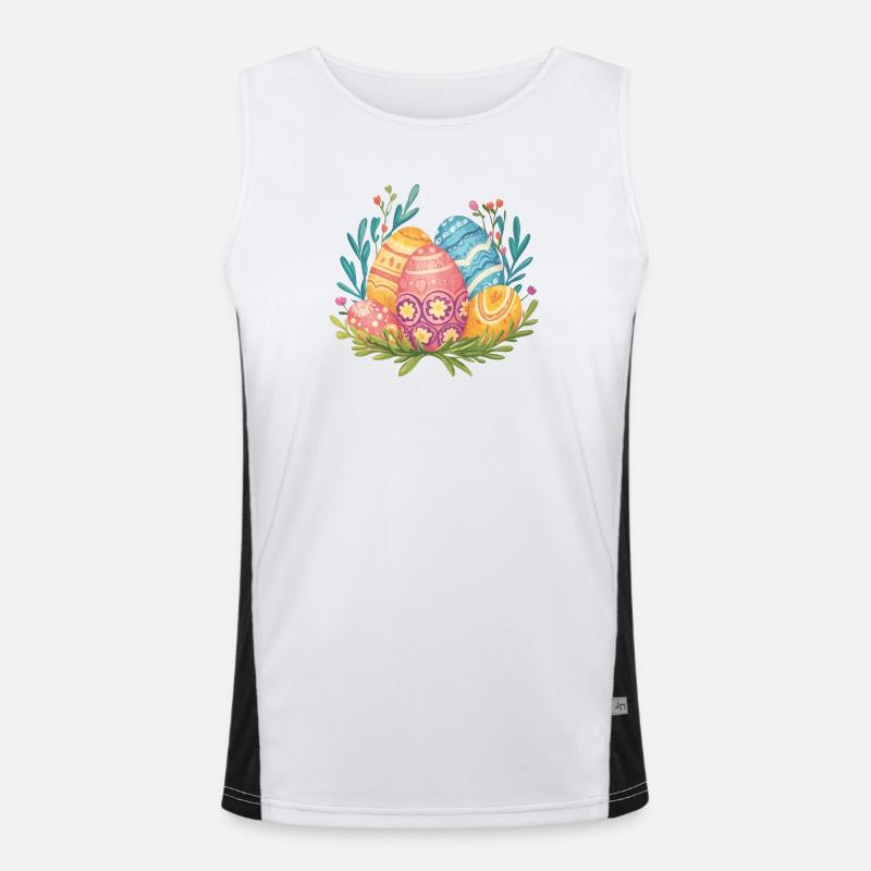 Easter egg Men's Functional Contrast Tank Top 