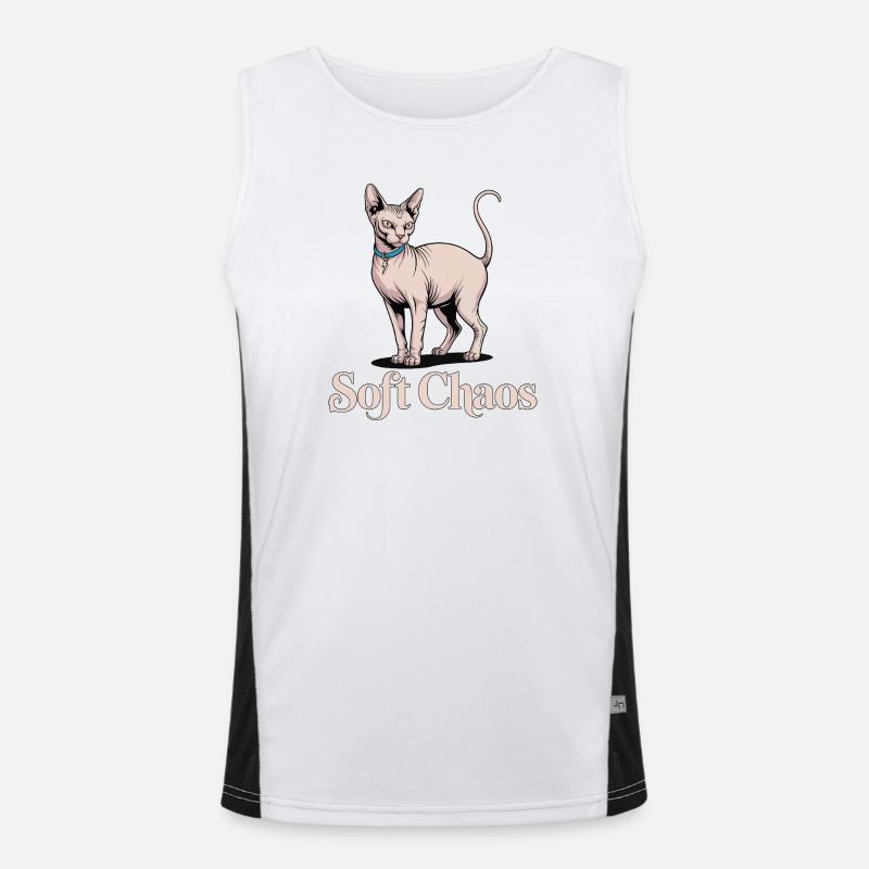 Soft Chaos Sphynx Katze Funktionelles Kontrast-Tank Top für Männer 