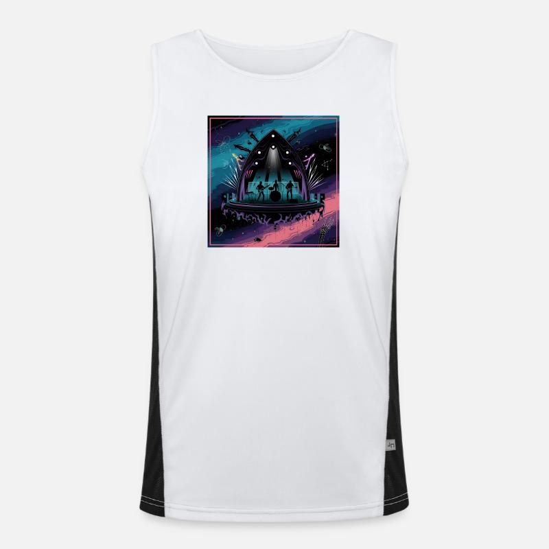 Celestial Concert Stage Design Men's Functional Contrast Tank Top 
