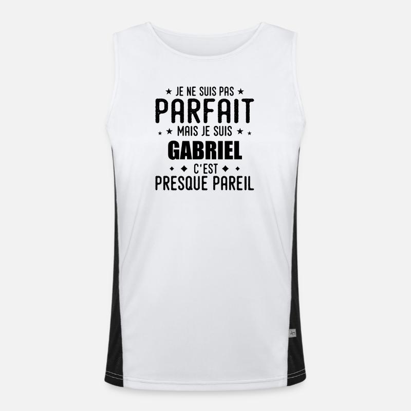 Gabriel : authentique, imparfait, top, perfection Débardeur respirant contrasté Homme 