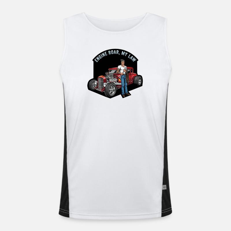 Hot engine and rebellious style Men's Functional Contrast Tank Top 