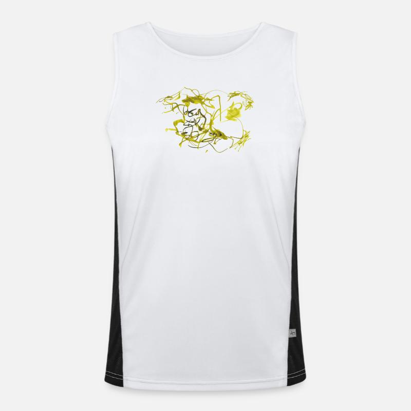 Abstrakt Funktionelles Kontrast-Tank Top für Männer 