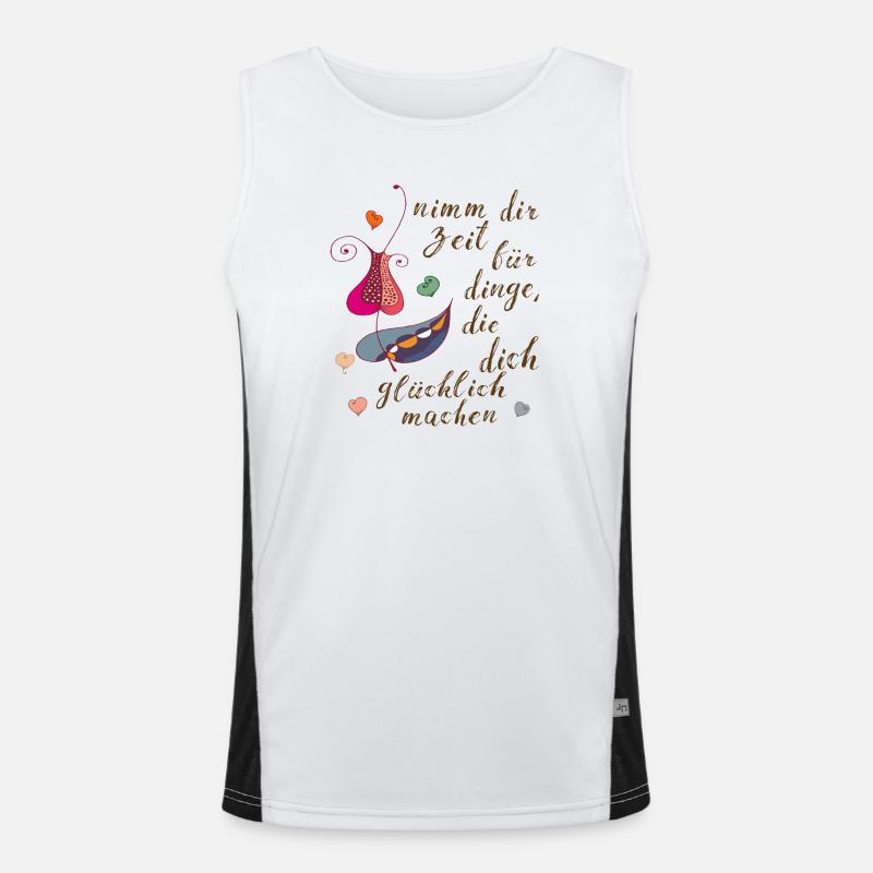 Nimm dir Zeit Funktionelles Kontrast-Tank Top für Männer 