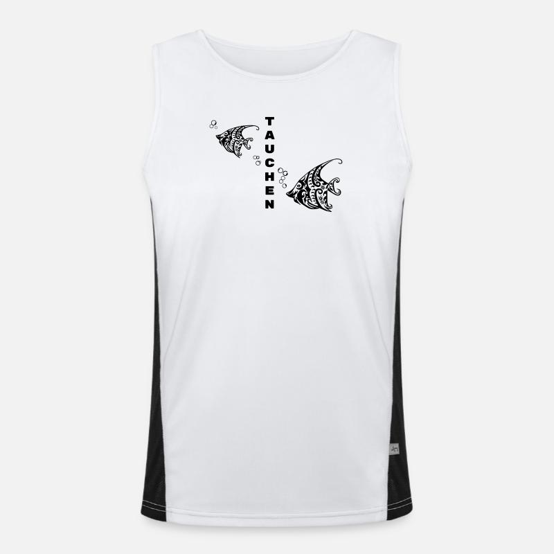 Plongée – Tribal Fish Design Débardeur respirant contrasté Homme 
