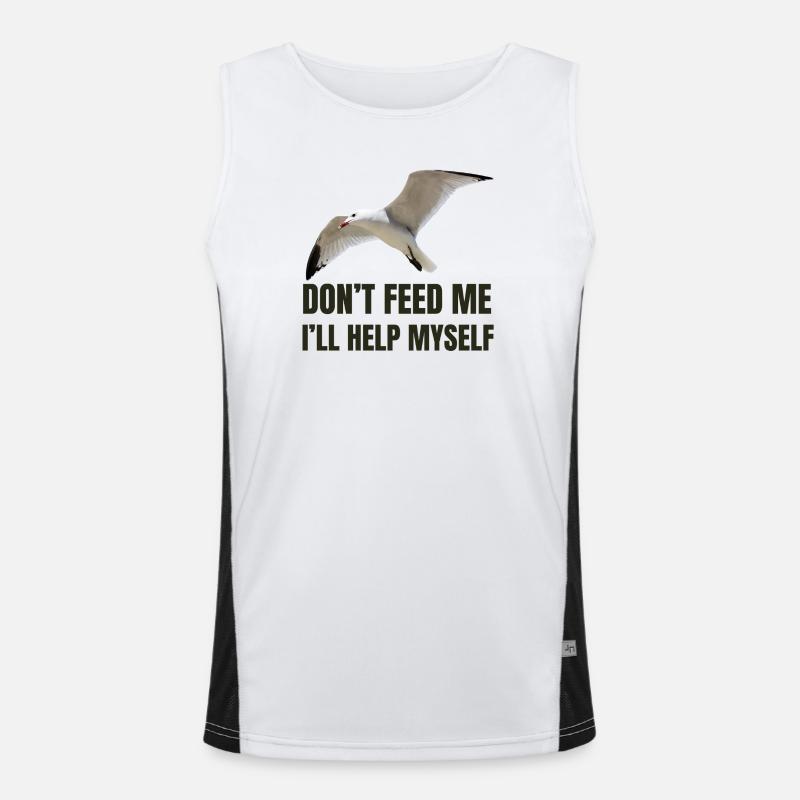 Mouette avec une déclaration audacieuse Débardeur respirant contrasté Homme 