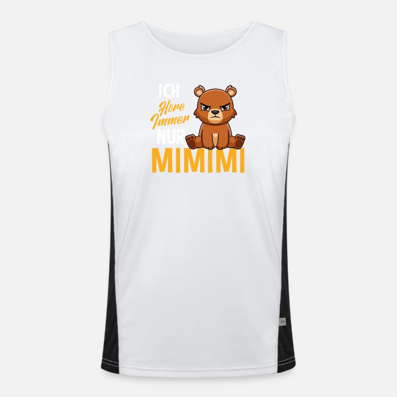 Ich Höre Immer Nur Mimimi Bär Funktionelles Kontrast-Tank Top für Männer 