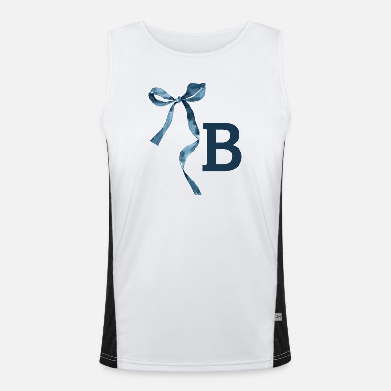 Monogramme b idée cadeau  Débardeur respirant contrasté Homme 