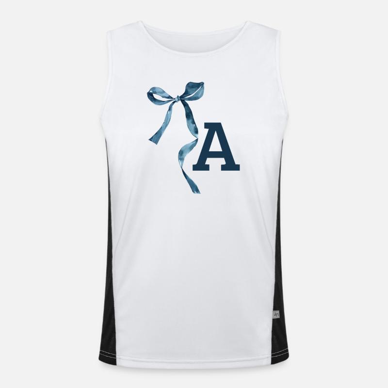 Monogramm Geschenkidee Funktionelles Kontrast-Tank Top für Männer 