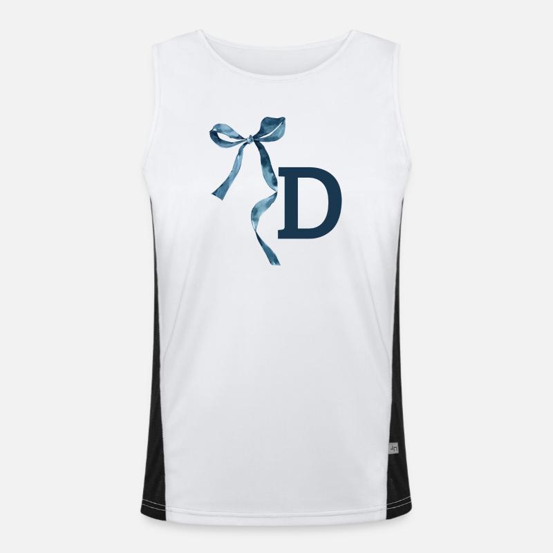 Monogramm Geschenkidee Funktionelles Kontrast-Tank Top für Männer 