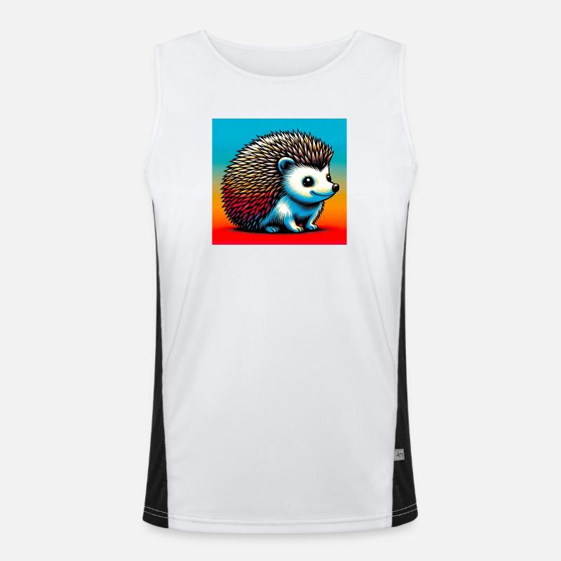 Igel Funktionelles Kontrast-Tank Top für Männer 