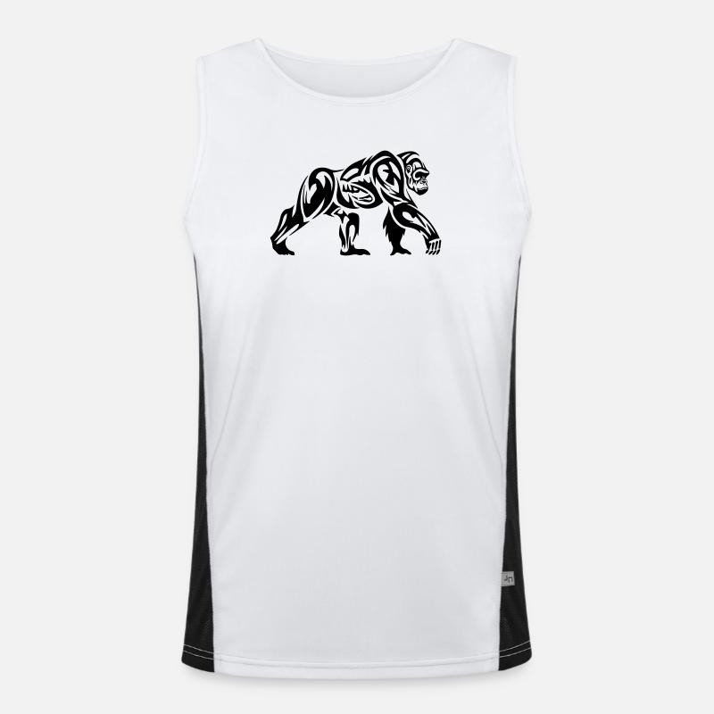 Gorilla Tribal Funktionelles Kontrast-Tank Top für Männer 