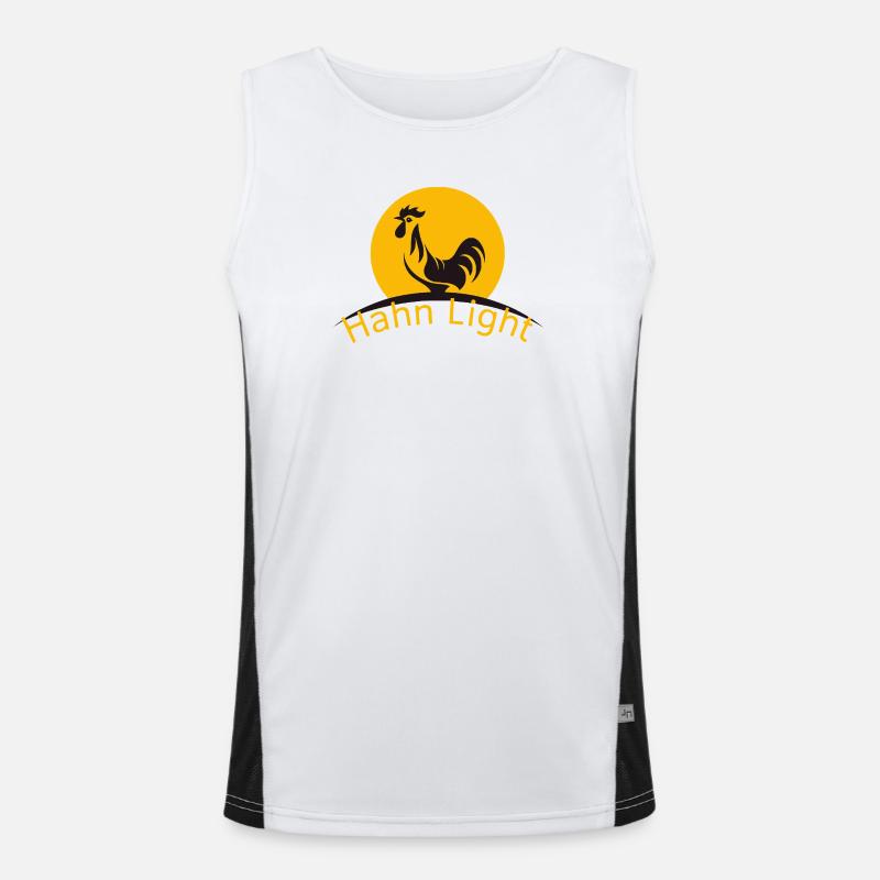 Tap Light - Men's Functional Contrast Tank Top  - white/black