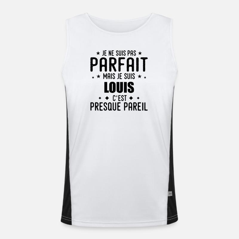 Louis: authentisch, unvollkommen, oberflächlich, perfekt Funktionelles Kontrast-Tank Top für Männer 