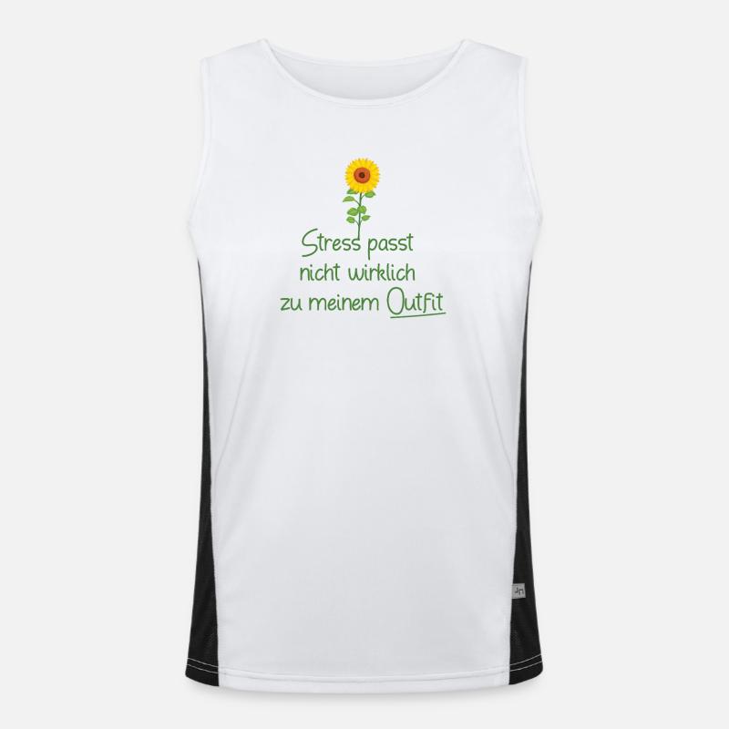 Statement-Design-Handwriting-on-Women'sCut with a Men's Functional Contrast Tank Top 