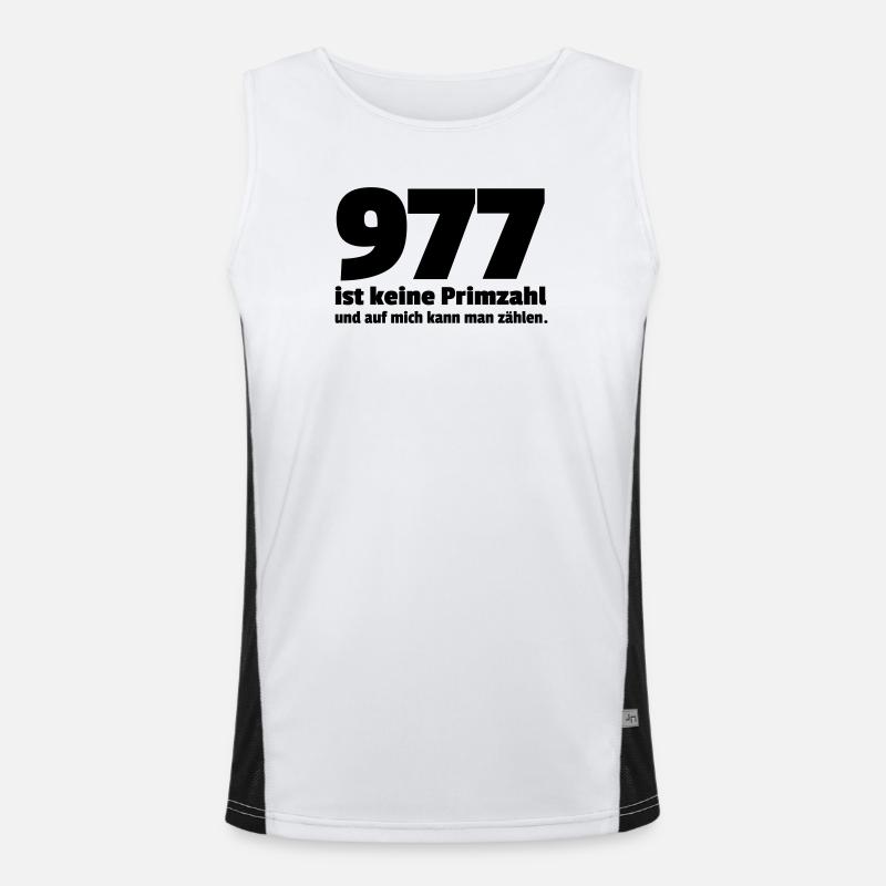 keine Primzahl Funktionelles Kontrast-Tank Top für Männer 