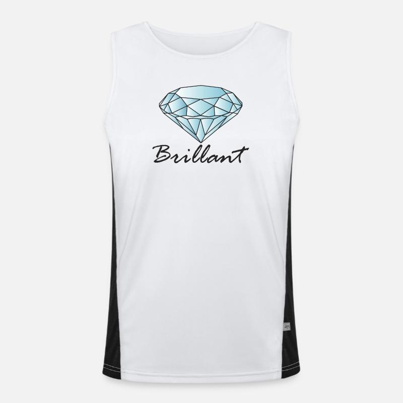 Diamant brillant Débardeur respirant contrasté Homme 
