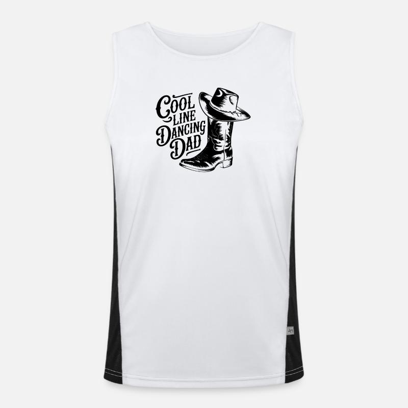 Line Dance Dad Cooler Line Dance Dad Men's Functional Contrast Tank Top 