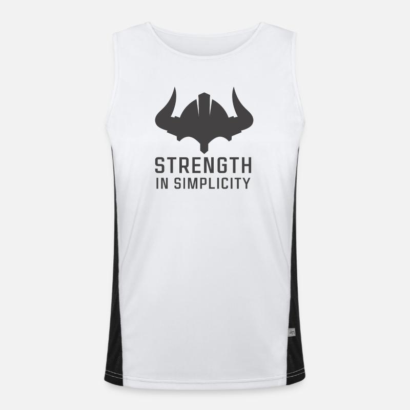 Conception de l’emblème du bouclier de puissance Débardeur respirant contrasté Homme 