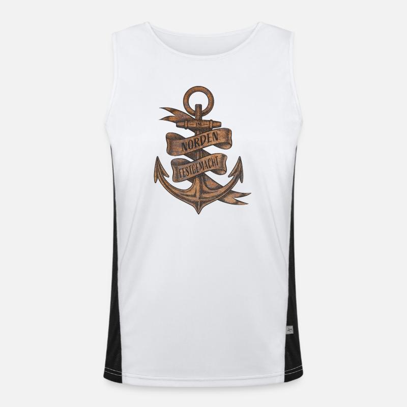 Moored in the north Men's Functional Contrast Tank Top 