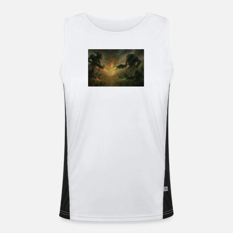 ALien war Funktionelles Kontrast-Tank Top für Männer 