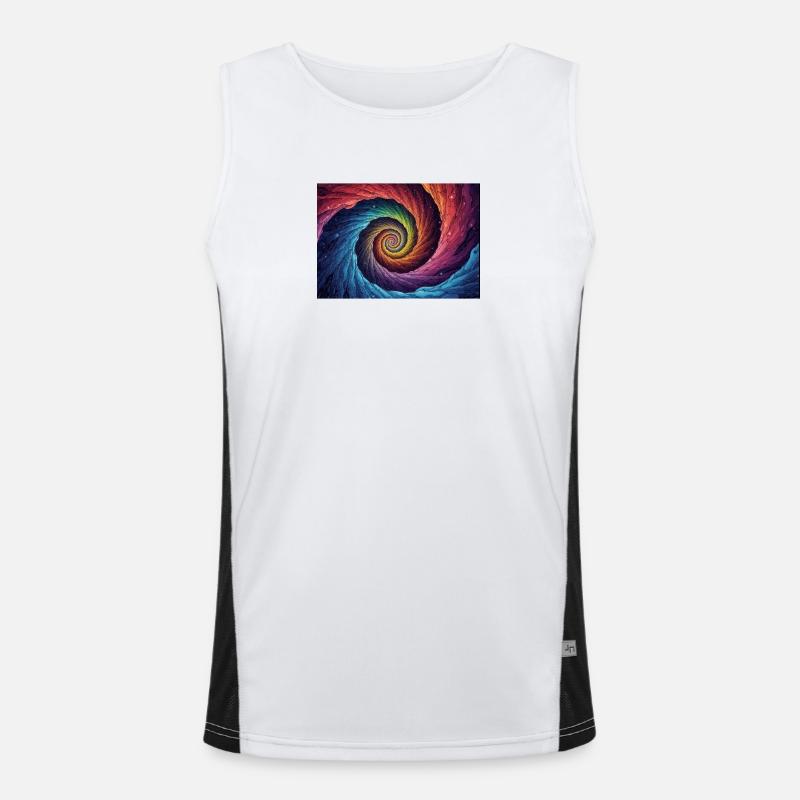Vortex galactique coloré Débardeur respirant contrasté Homme 