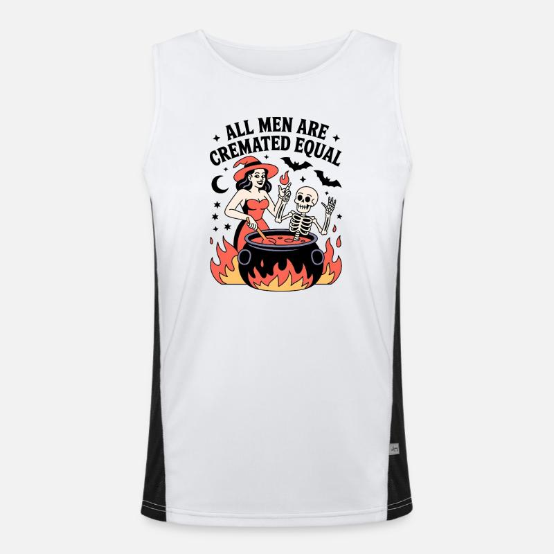 Alle Menschen werden gleich eingeäschert Funktionelles Kontrast-Tank Top für Männer 