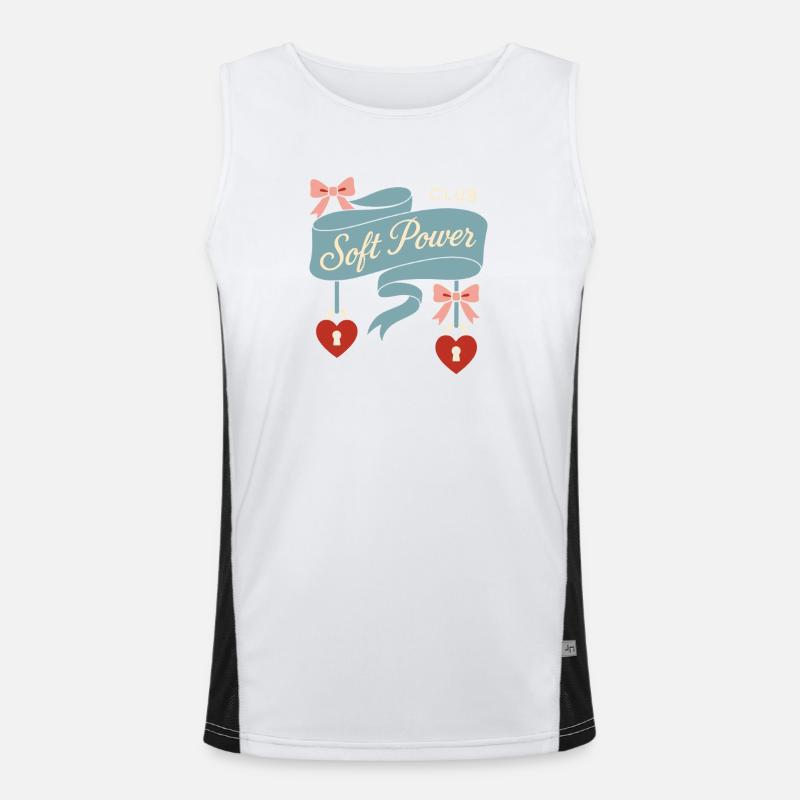 Coquette Aesthetic Bow Pattern Girly Pastel Men's Functional Contrast Tank Top 
