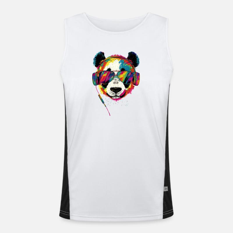 Panda Ours Pandas Géants Panda Géant Mignon Panda Ours Panda Débardeur respirant contrasté Homme 