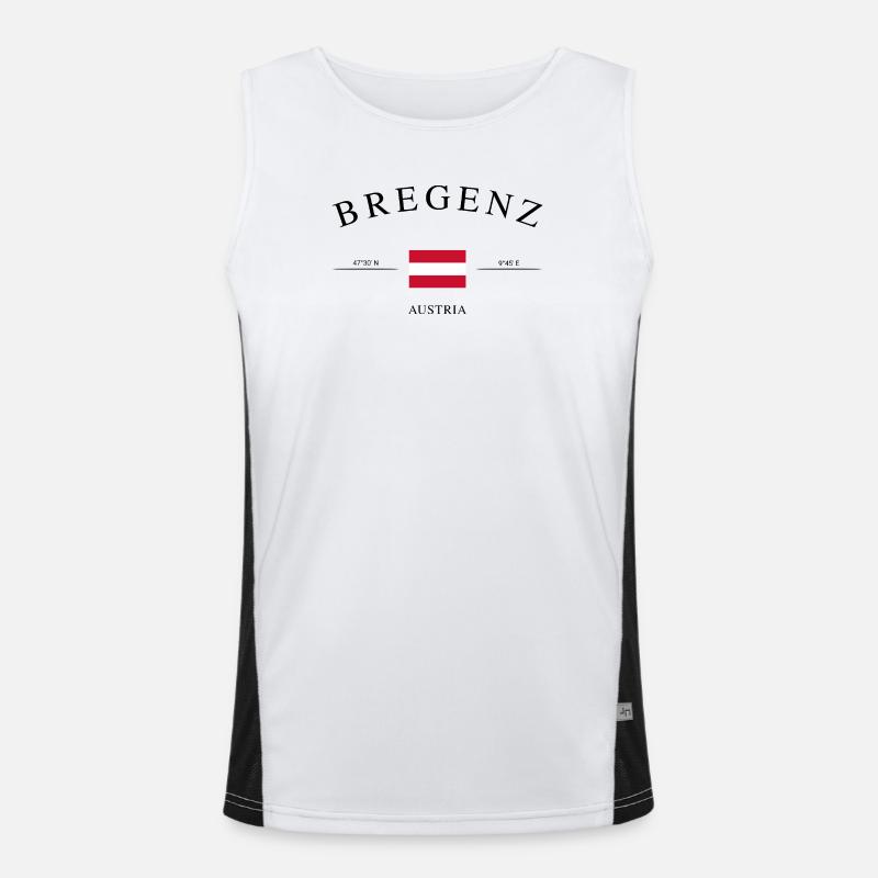 Bregenz Austria – Holiday Souvenir &amp; Gift - Men's Functional Contrast Tank Top  - white/black
